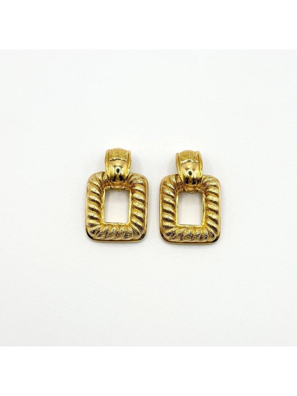 Vintage Givenchy Paris New York Gold-Tone Clip-On Earrings